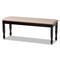 Baxton Studio Corey Sand Upholstered and Dark Brown Finished Wood Dining Bench 171-10922 - alternate 1